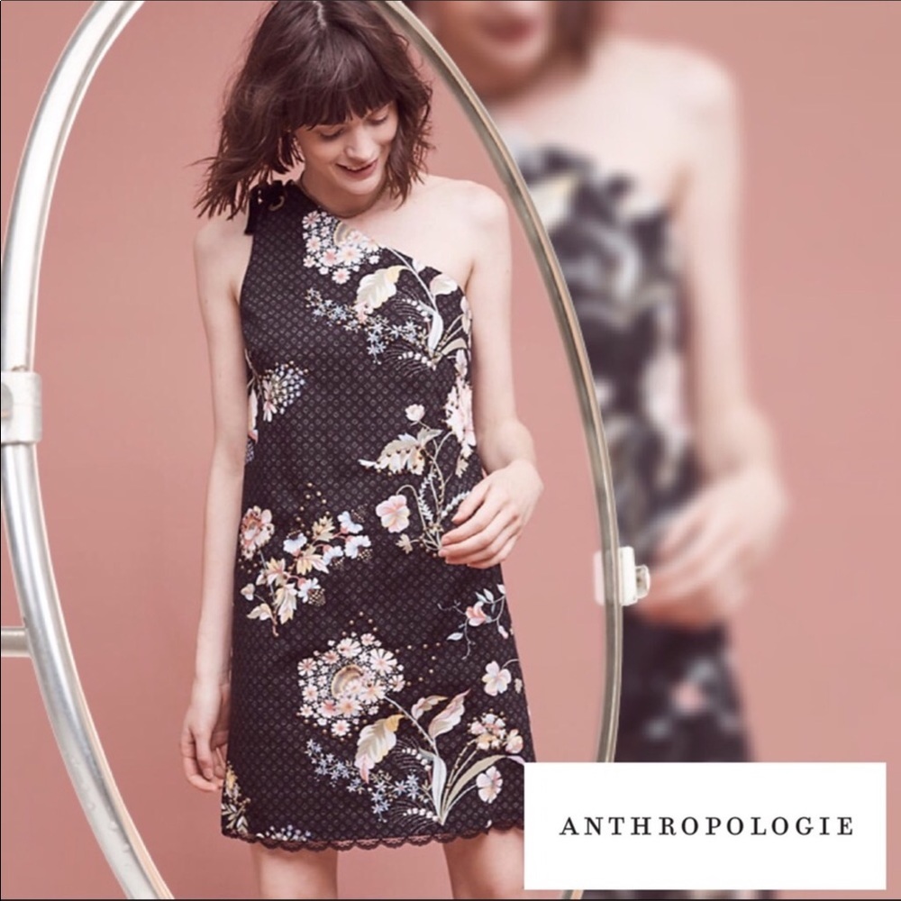 NWT ANTHROPOLOGIE Maeve Ashbury One shoulder Dress - Picture 1 of 12